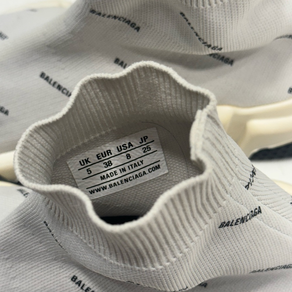 Balenciaga Speed Allover Logo Sneakers EU 38 - Picture 7 of 8